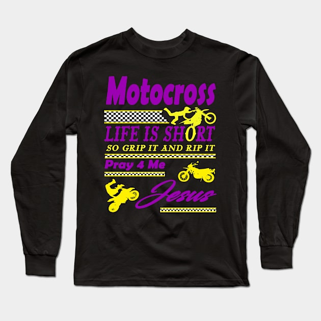 Motocross jesus 2019 dirt bike moto helmet Long Sleeve T-Shirt by Jakavonis